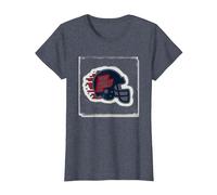 AquÌ Juega Un Quarterback | F˙tbol Americano Deportivo Camiseta, Mujer, Azul Jaspeado, L