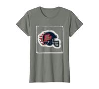 AquÌ Juega Un Quarterback | F˙tbol Americano Deportivo Camiseta, Mujer, Verde Militar Jaspeado, L