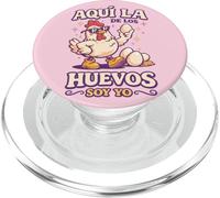 Aquí La De Los Huevos Soy Yo Chicken Meme Humor Divertido Gallina PopSockets PopGrip para MagSafe