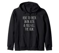AQUÍ para ALEGRAR Bebe Cerveza Y Mantener Todo EL Equipo Fun Sports Meme Sudadera con Capucha