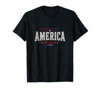 Aquí para Fuegos Artificiales USA Patriotic Independence 1976 American Camiseta