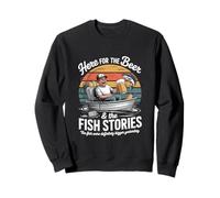Aquí para La Cerveza Y El Pescado Historias Pesca Sudadera