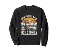 Aquí para La Cerveza Y El Pescado Historias Pesca Sudadera