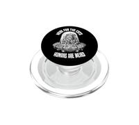 Aquí para Los Gatos Los Humanos Son Extraños Divertido Alien UFO Amante De Los Gatos PopSockets PopGrip para MagSafe