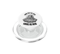 Aquí para Los Gatos Los Humanos Son Extraños Divertido Alien UFO Amante De Los Gatos PopSockets PopGrip para MagSafe