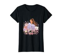 Aquí para los votos Romántico Floral Diseño Nupcial Camiseta