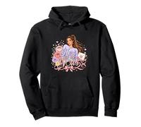 Aquí para los votos Romántico Floral Diseño Nupcial Sudadera con Capucha