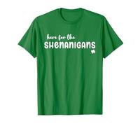 Aquí para Shenanigans St Patricks Green St Pattys Day 2025 Camiseta