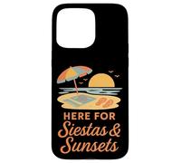 Aquí para Siestas & Puestas de Sol - Elementos mínimos de Verano Carcasa para iPhone 15 Pro MAX