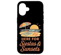 Aquí para Siestas & Puestas de Sol - Elementos mínimos de Verano Carcasa para iPhone 16