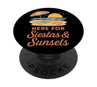 Aquí para Siestas & Puestas de Sol - Elementos mínimos de Verano PopSockets PopGrip Adhesivo