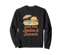 Aquí para Siestas & Puestas de Sol - Elementos mínimos de Verano Sudadera