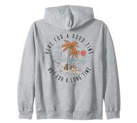 Aquí para un Buen Momento, no por Mucho Tiempo, Olas de Calavera de Playa Sudadera con Capucha