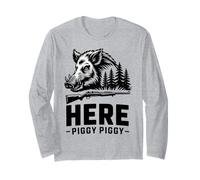 Aquí Piggy Piggy Caza De Jabalí Manga Larga