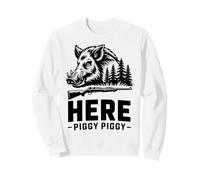 Aquí Piggy Piggy Caza De Jabalí Sudadera