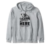 Aquí Piggy Piggy Caza De Jabalí Sudadera con Capucha