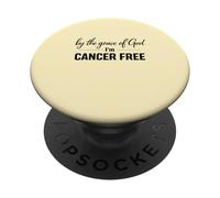 Aquí por la Gracia de Dios Fe a través de un sobreviviente de cáncer de Melanoma PopSockets PopGrip Adhesivo