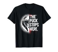 Aquí Se Detiene el Puck - Diseño de Portero de Hockey Camiseta
