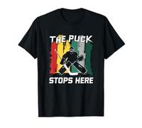 Aquí Se Detiene el Puck - Diseño de Portero de Hockey Camiseta