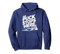 Aquí Se Detiene el Puck - Diseño de Portero de Hockey Sudadera con Capucha