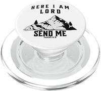 Aquí Soy Señor Envíame un Dicho Cristiano PopSockets PopGrip para MagSafe