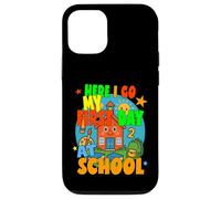 AQUÍ VOY MI PRIMER DÍA EN LA ESCUELA feliz estudiante comienza la escuela Carcasa para iPhone 12/12 Pro