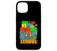 AQUÍ VOY MI PRIMER DÍA EN LA ESCUELA feliz estudiante comienza la escuela Carcasa para iPhone 13