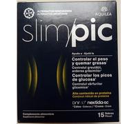 AQUILEA | Slimpic | 15 sobres (Limón) | Complemento alimenticio | Contribuye a Control Peso corporal y a la Reducción de Grasa | Cóleo y Cromo | Alto contenido en proteínas | Péptidos de colágeno