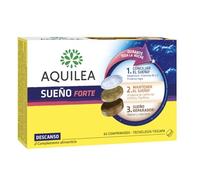 AQUILEA | Sueño Forte | Descanso | 60 comprimidos - Tecnología Tricapa | Sin Gluten, Sin Lactosa, Sin azúcar añadido | Pasiflora, Amapola de California, Valeriana y Melisa | Vitamina D y Vitamina B6