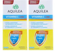 AQUILEA | Vitamina C + Zinc | 28 tabletas efervescentes | Formato Ahorro (Paquete de 2)