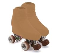 Aquilone - Cubrepatines de 100 denier, para patinaje, protección para patines de ruedas, con punta reforzada, para patinaje artístico o deportivo, fabricado en Italia (natural, 34/38)