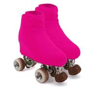 Aquilone - Cubrepatines de 100 denier, para patinaje, protección para patines de ruedas, con punta reforzada, para patinaje artístico o deportivo, fabricado en Italia (fucsia, 28/33)