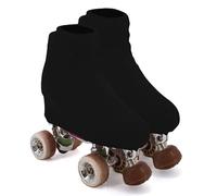 Aquilone - Cubrepatines de 100 denier, para patinaje, protección para patines de ruedas, con punta reforzada, para patinaje artístico o deportivo, fabricado en Italia (negro, 28/33)