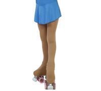 AQUILONE Medias Skating 100 Denier, Mallas Niñas Gimnasia Artística Patinaje, Calcetines Deportivos Microfibra 3D - Made in Italy - 1 Par (natural, 16/18)