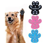 Aqumax Almohadillas de tracción protectoras para patas de perro, fundas para patas de perro, calcomanías para pies en pavimento frío de verano, zapatos de perro, botines y calcetines, 12 juegos (48