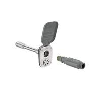 Aquor House Hydrant V2+ - Grifo de jardín para exteriores sin heladas con conexión rápida y antisifón, 8 pulgadas, polímero gris pizarra
