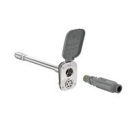 Aquor House Hydrant V2+ - Grifo de pared para exteriores con conexión rápida y antisifón, a prueba de congelación, 12 pulgadas, gris pizarra