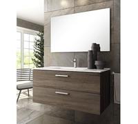 Aquore Mueble de Baño Suspendido con 2 Cajones, Mallorca, Incluye Lavabo Cerámico | Conjunto de Baño Mallorca Suspendido (Britania, 60 x 45 x 48 cm)