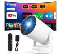 aquota Miniproyector 4k 2025 mejorado, proyector de video, Android 11, WiFi 6/BT 5.4 para teléfono, PC, portátil, Stick, HDMI, cine en casa, Netflix, certificado y enfoque eléctrico