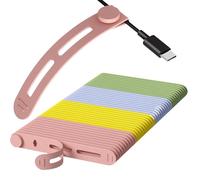 Aqvjd Juego de 35 organizadores de alambre de silicona elástica, solución multifuncional, clip de cable multiusos, apto para cables desordenados, soporte de gestión de cables