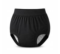 AQX Cubrepañales para adultos para incontinencia, pantalones de látex impermeables de cintura alta con capa de algodón, silenciosos, reutilizables, lavables, pantalones de plástico (cintura alta, L)