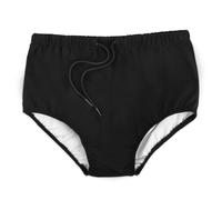 AQX Pañales de natación reutilizables para adultos, necesidades especiales, cubierta de plástico a prueba de fugas, pañal de goma para protección de incontinencia, unisex (M, negro)