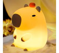 AQXONG Luz Nocturna Infantil de Carpincho, Luz Nocturna Infantil con Función de Temporizador, USB Recargable, Lámparas Infantiles de Silicona Adecuado para Sala de Estar, Sala de Niños, Dormitorio