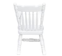 aqxreight 1:12 Silla de Casa de Muñecas Casa de Muñecas de Madera Silla Mecedora en Miniatura Mini de Blanca Muebles para Modelos Combinar con Varios para Esta Mecedora 1 Escala