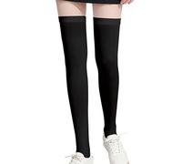 aqxreight 1 par de Mangas de Pierna para Mujer Calcetines de Pierna Helados Protector Solar Medias de Frescas con Elástico Sedoso que Se Siente Cómodo con Tela de Poliéster Humedad para y Mangas de