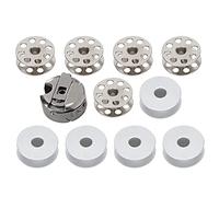 aqxreight 10 Uds Caja de Bobina Carrete de Metal Pie para Caminar Accesorios para Máquinas de Coser Industriales Costura La Luz de La Bobina y el Estuche Necesario de 10 Incluyen Piezas