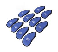 aqxreight 10 Uds. Fundas para Cabezas de Palos Malla de Nailon Transpirable Forro Suave Juego de Fundas Protectoras para Hierro Gancho y Cierre de Tamaño Mediano para Viajes y Torneos (Blue)