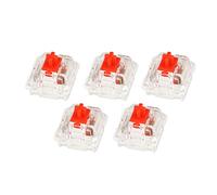 aqxreight 10 Uds Interruptores de Teclado Mecánico Interruptor Rojo con Punto Táctil de Aleación 50M Vida útil de Tecla ABS para Juegos y Escribir DIY