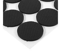 aqxreight 12 Protectores de Suelo Redondos Autoadhesivos Negros para Muebles, Almohadilla de Goma, Material, Fácil de Usar, la Mejor Opción para Protección de Suelos de Madera. 1 Bolsa de