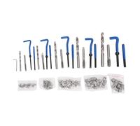 aqxreight 131pcs Kit de Reparación de Rosca de Helicoil Métrico M5 M6 M8 M10 M12 Tamaños Bancos de Perforación Integrales Insertos de Rosca Herramientas para Reparaciones Automotrices